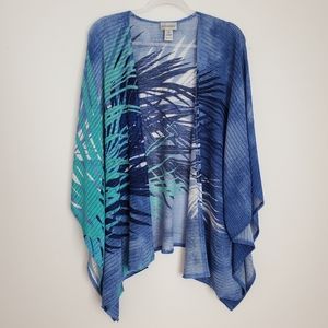 Multicolour Palm Leaf Print Wrap Size 0X 14/16